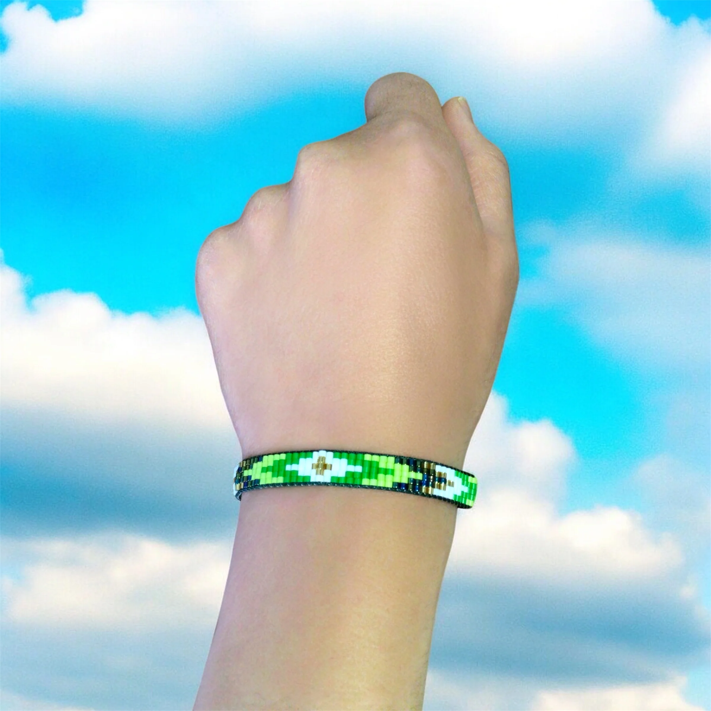 Green Beaded Bracelet - Image 3