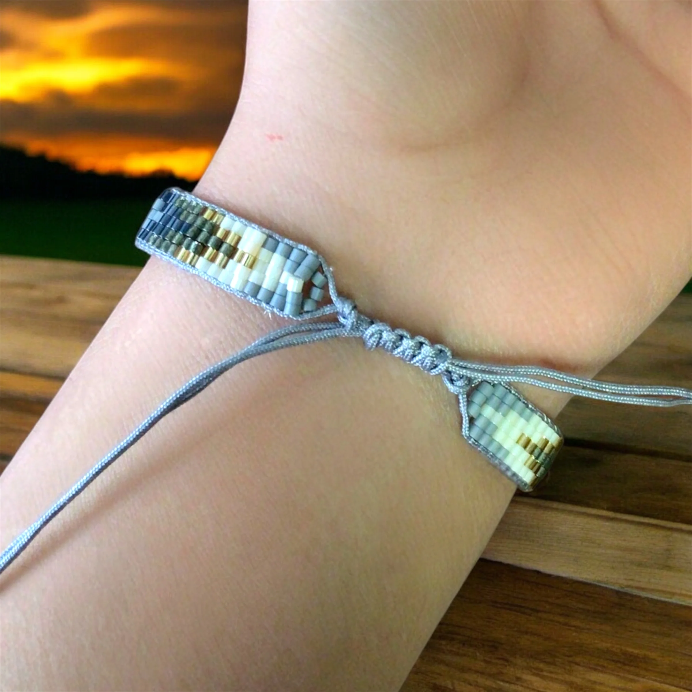 Grey Beaded Bracelet - Image 3