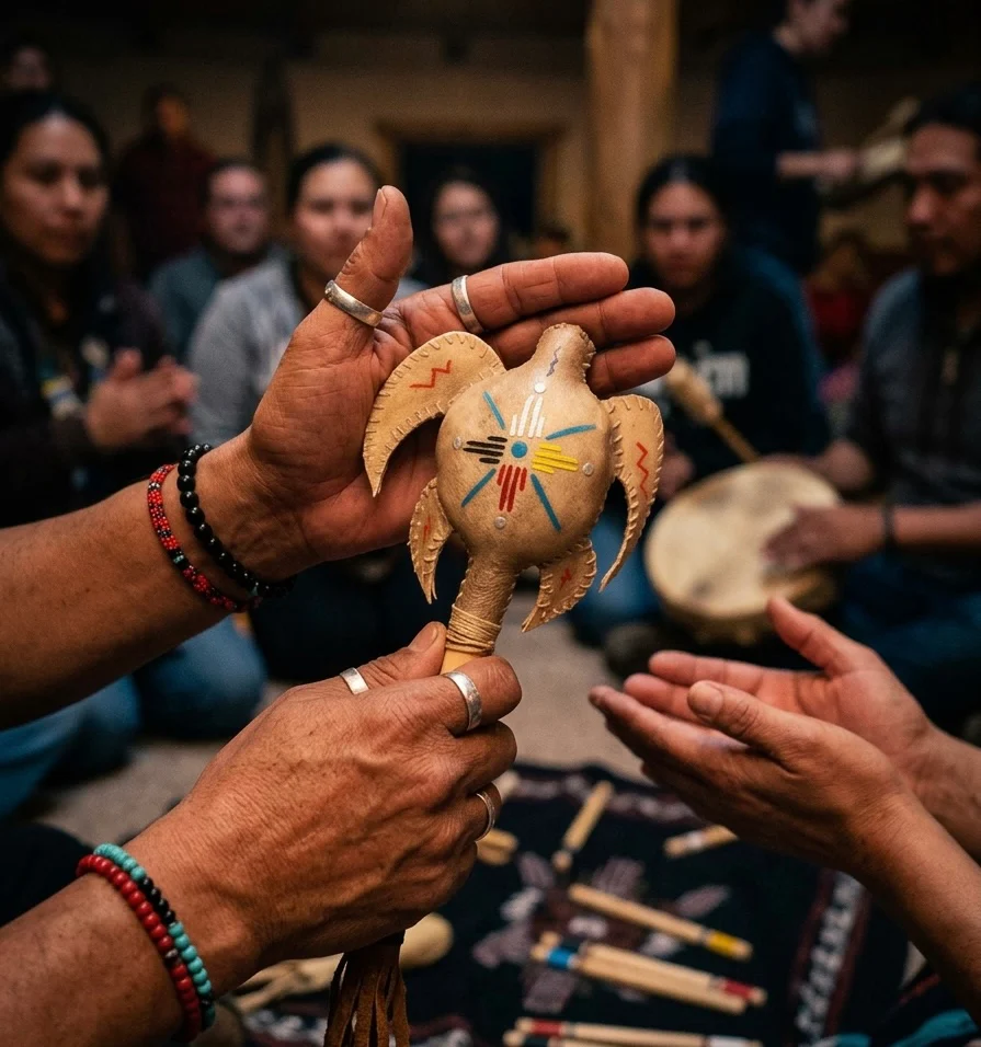 Handcrafted Ceremonial Rattle(Turtle) - Image 4