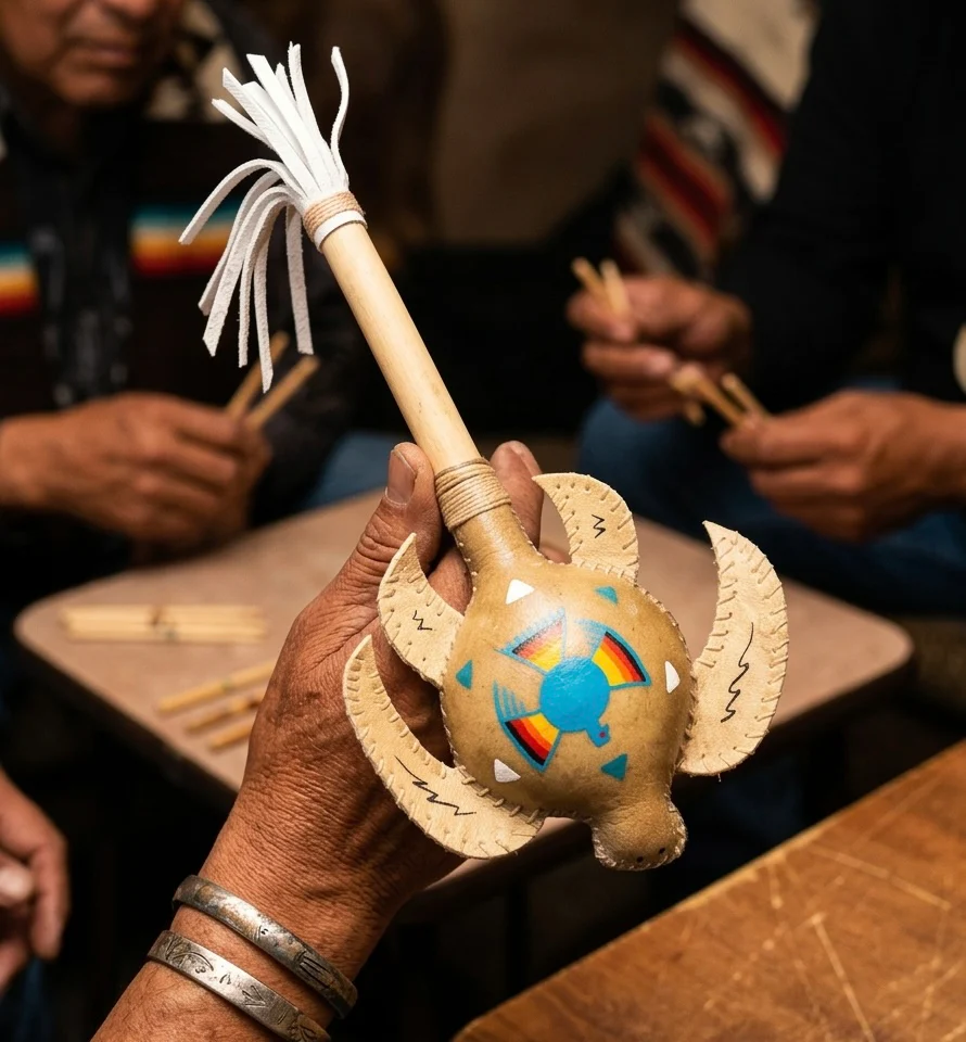 Handcrafted Ceremonial Rattle(Turtle) - Image 5