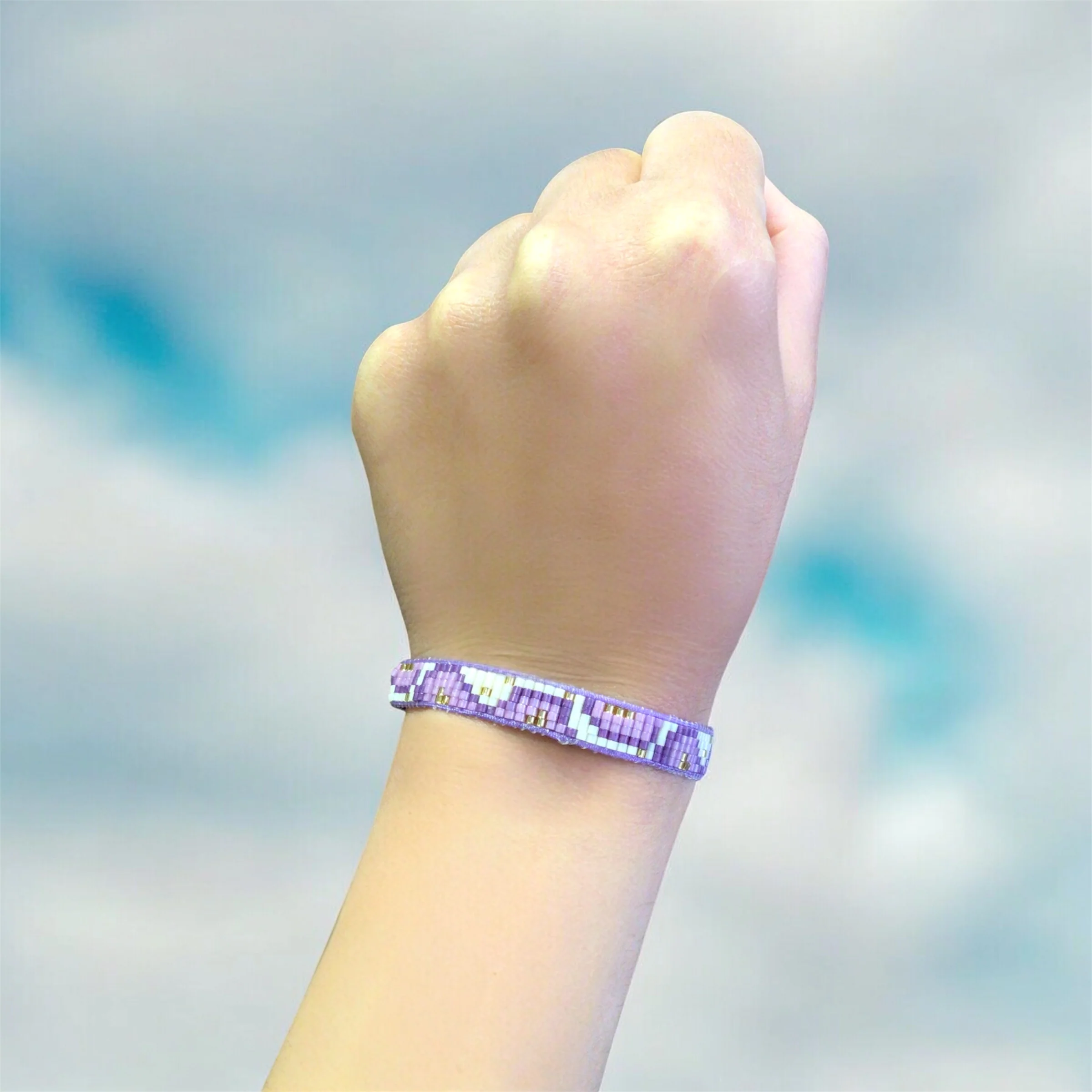 Purple Beaded Bracelet - Image 3